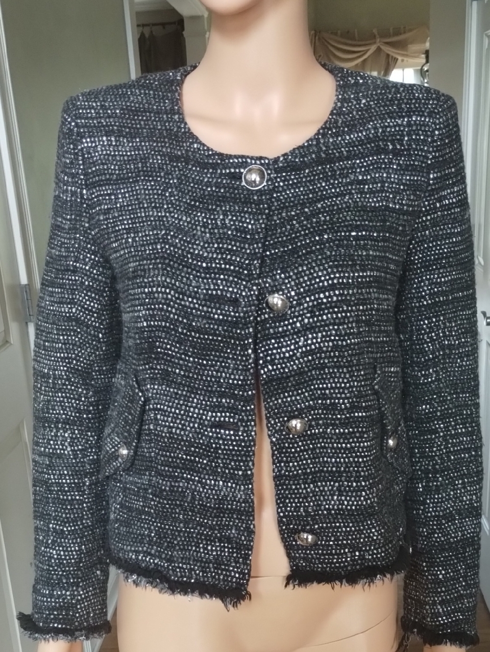 IRO Tweed Jacket with Silver Buttons